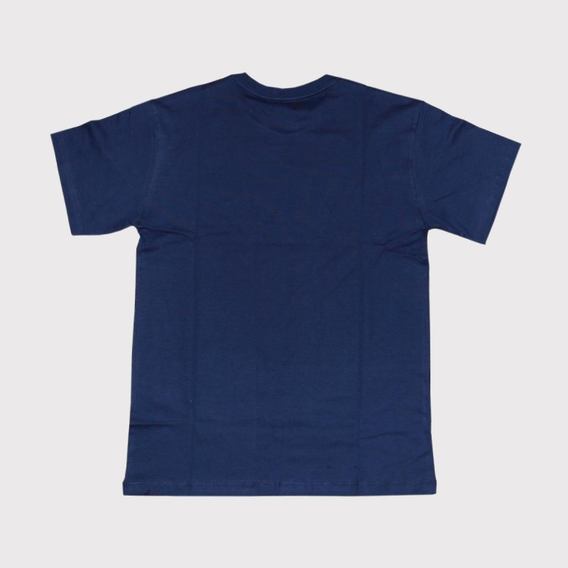 Camiseta Champion Mini Logo Script Azul Escuro